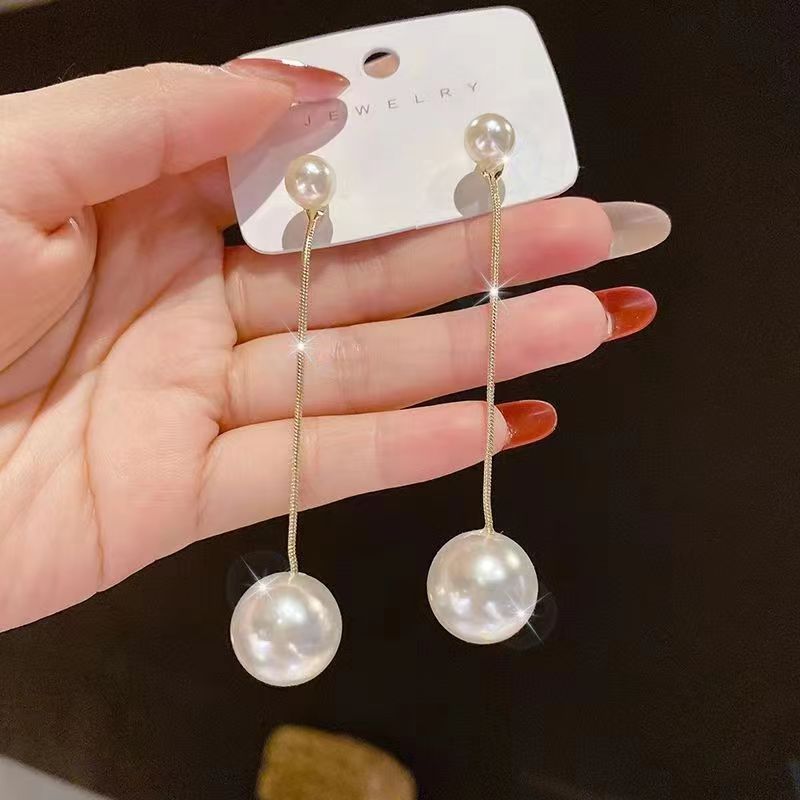 Long Pearl Danglers