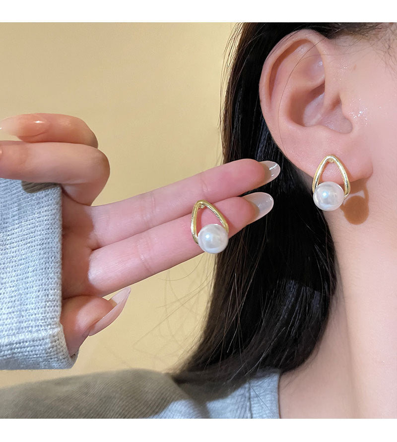 Golden Pearl Studs