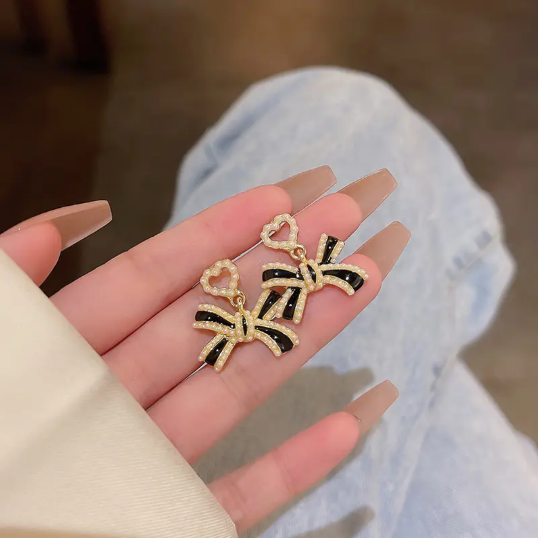 Heart Bow Earrings