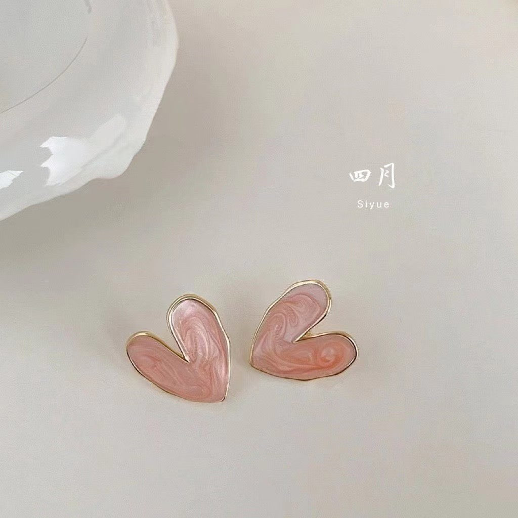 Moonlit Heart Studs