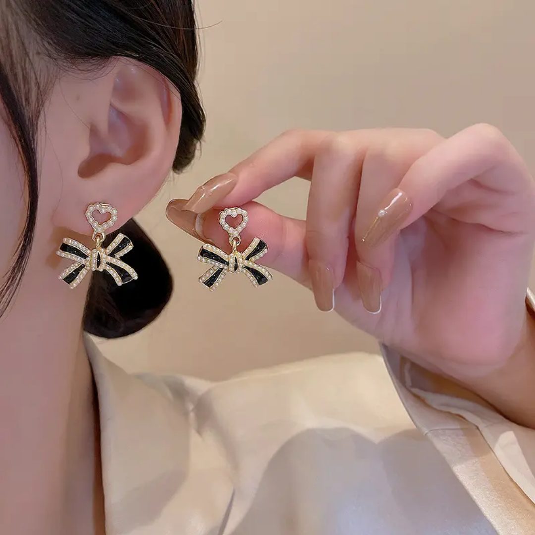 Heart Bow Earrings