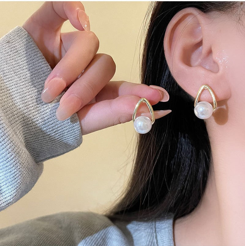 Golden Pearl Studs