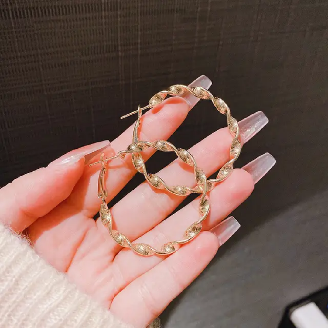 Golden Hoop Earrings