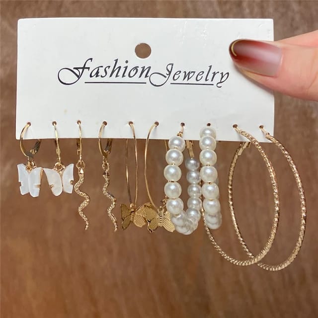 Graceful Pearl Hoops