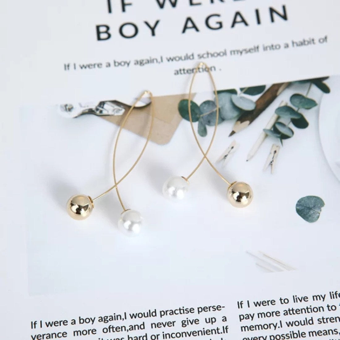 Heartfelt Pearl Danglers