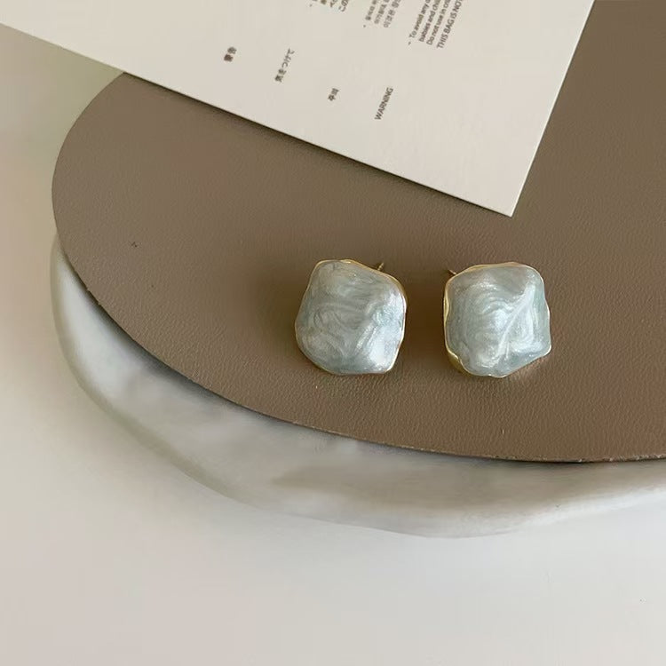 Glossed Ruby Studs