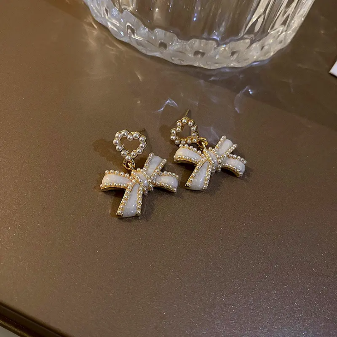 Heart Bow Earrings