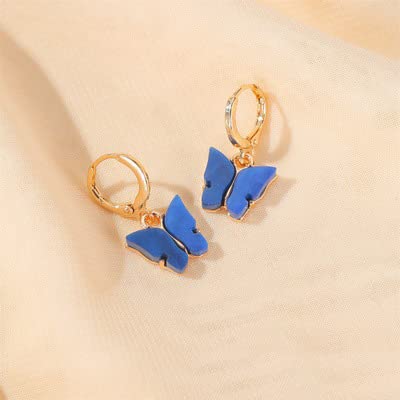 Golden Butterfly Hoops