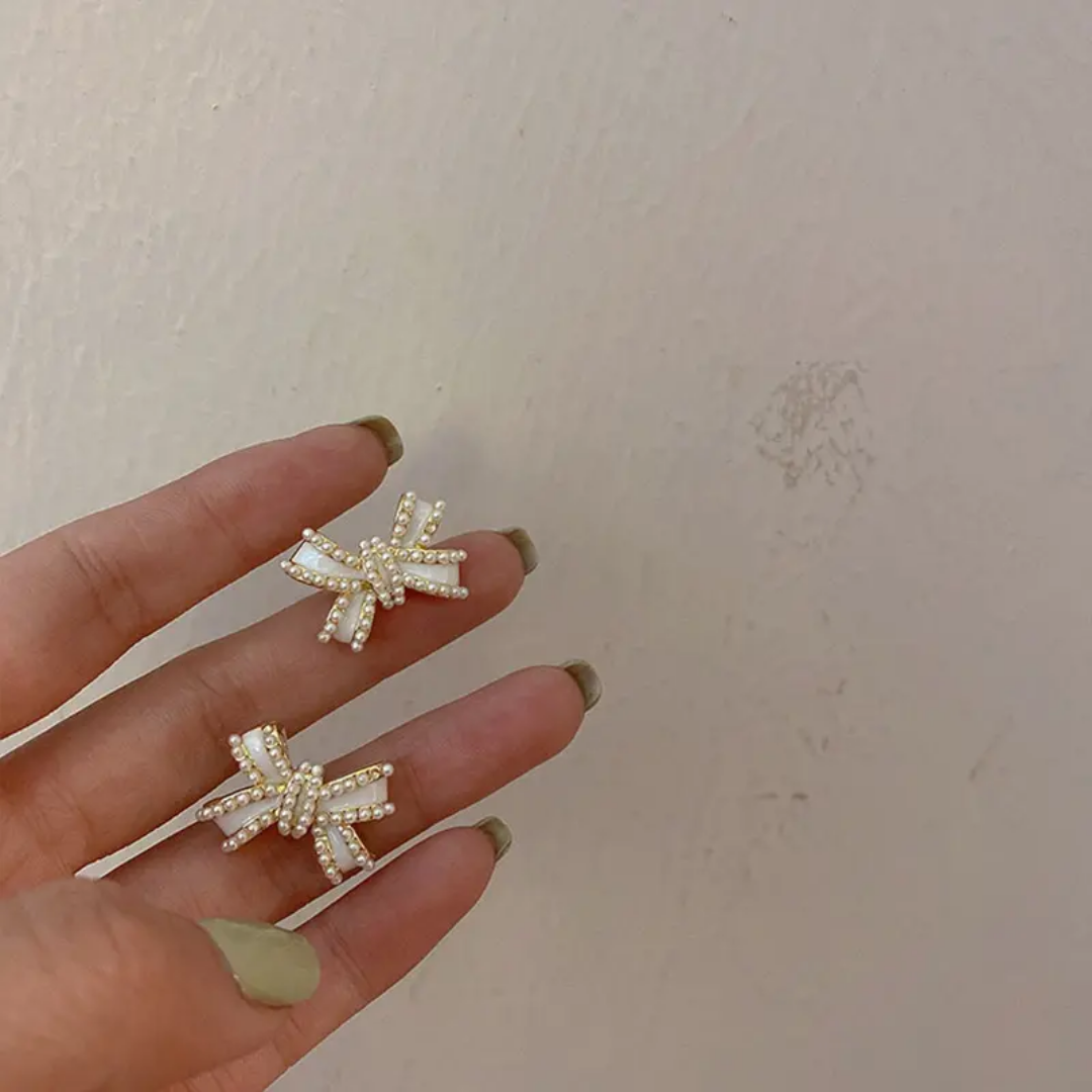 Heart Bow Earrings