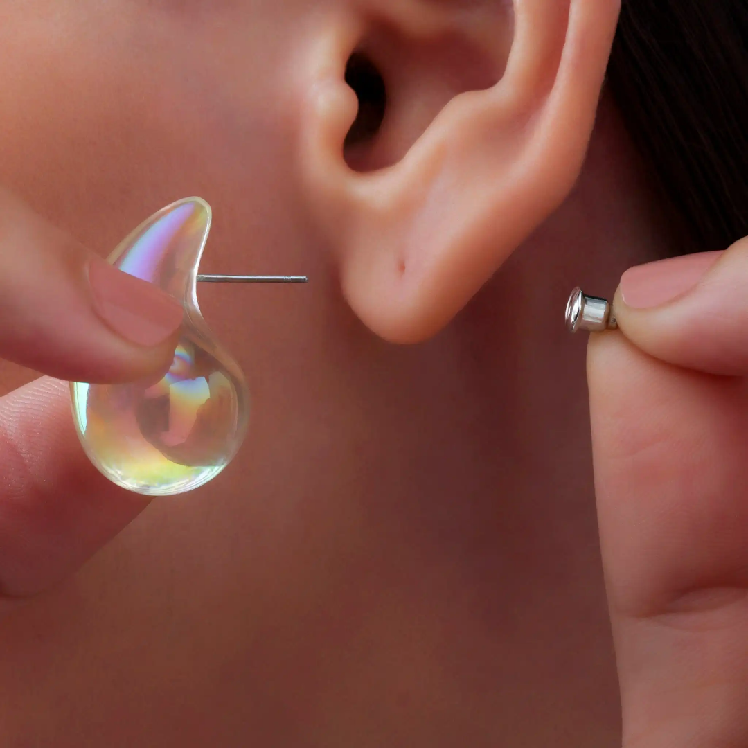 Rain Drop Glitter Earrings