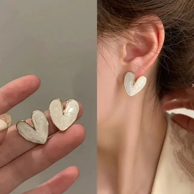Moonlit Heart Studs