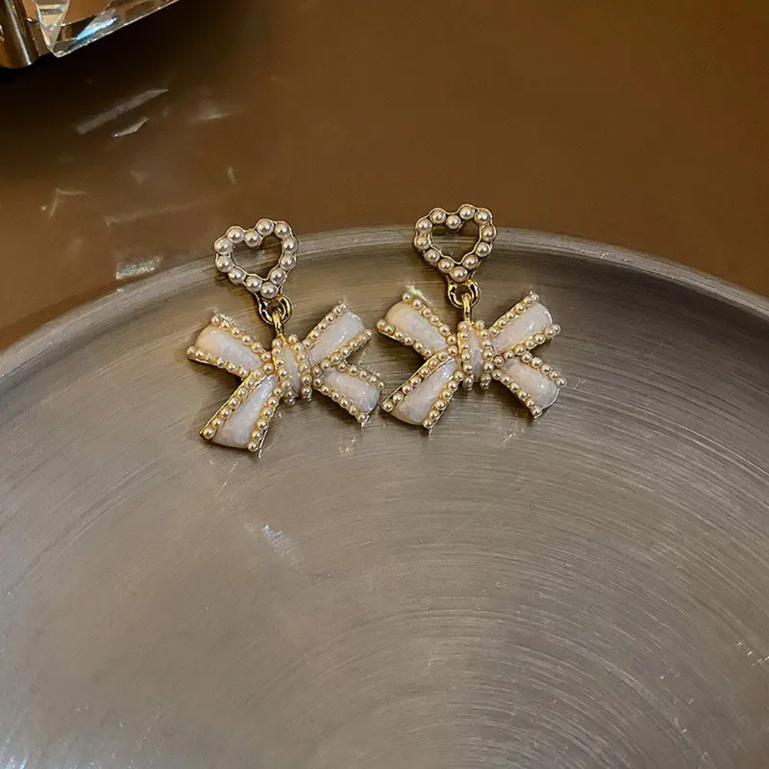 Heart Bow Earrings
