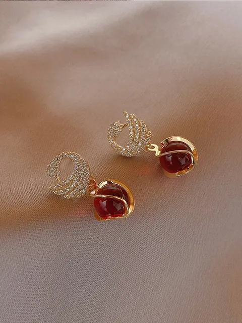 Glitter Swan Studs
