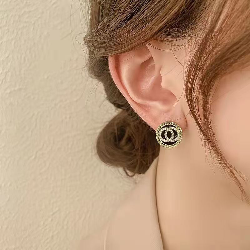 Black Glittery Studs