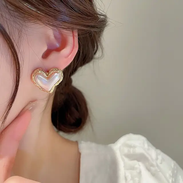 Golden Heart Studs