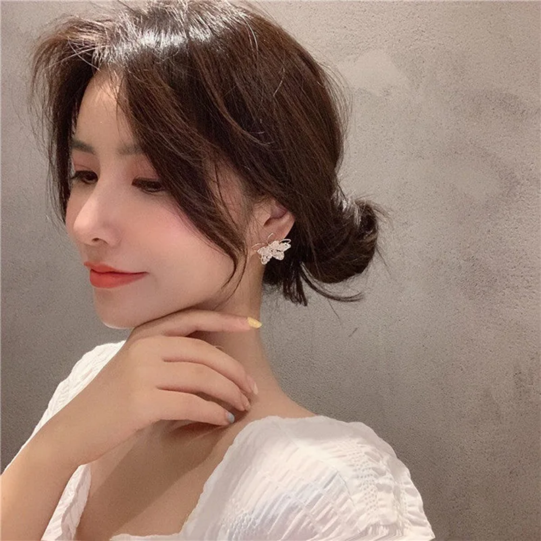Golden Grace Flower Studs