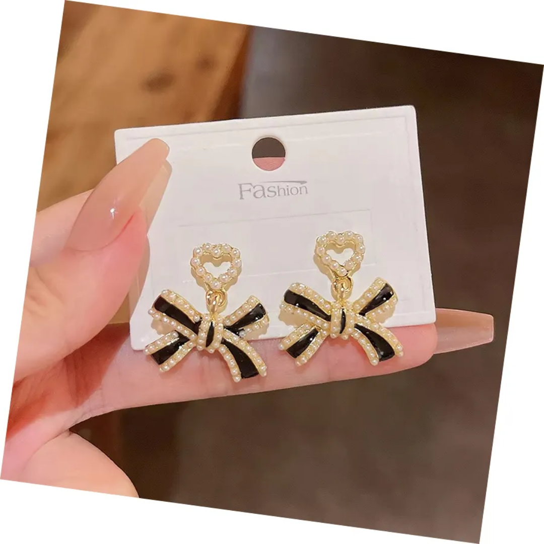 Heart Bow Earrings