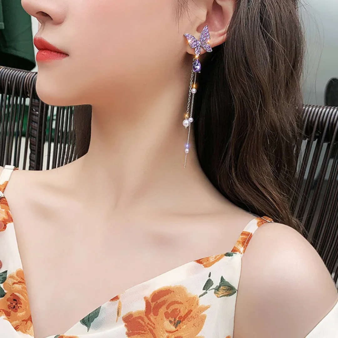 Butterfly Long Hanging Earrings