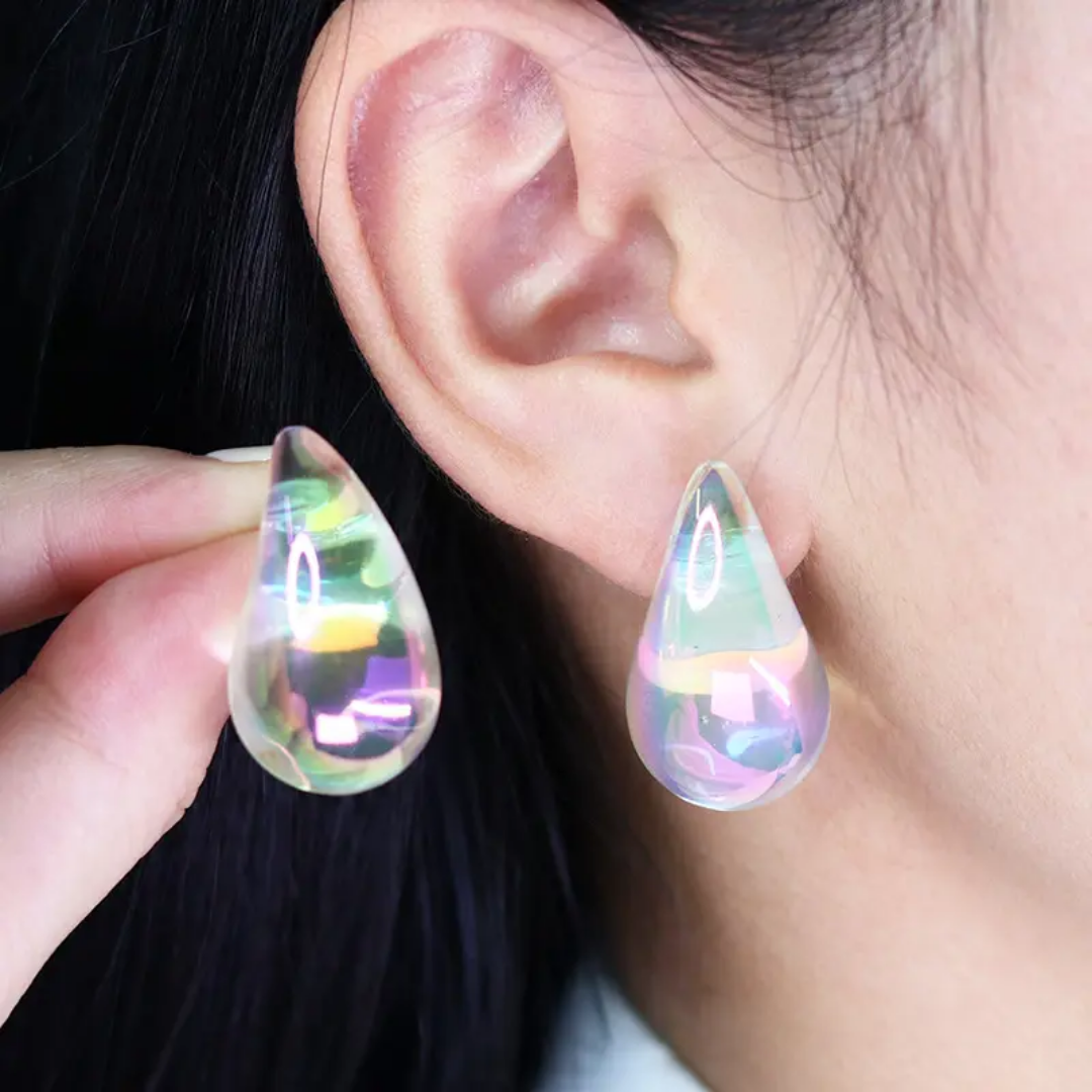 Rain Drop Glitter Earrings