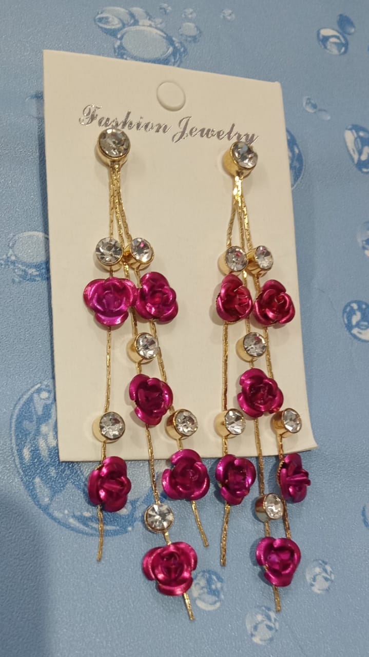 Rose Petals Danglers