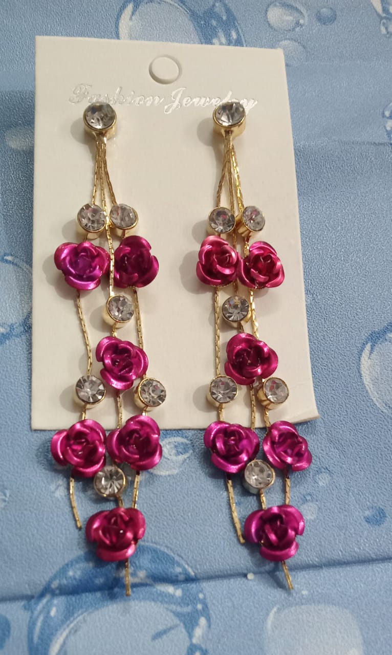 Rose Petals Danglers