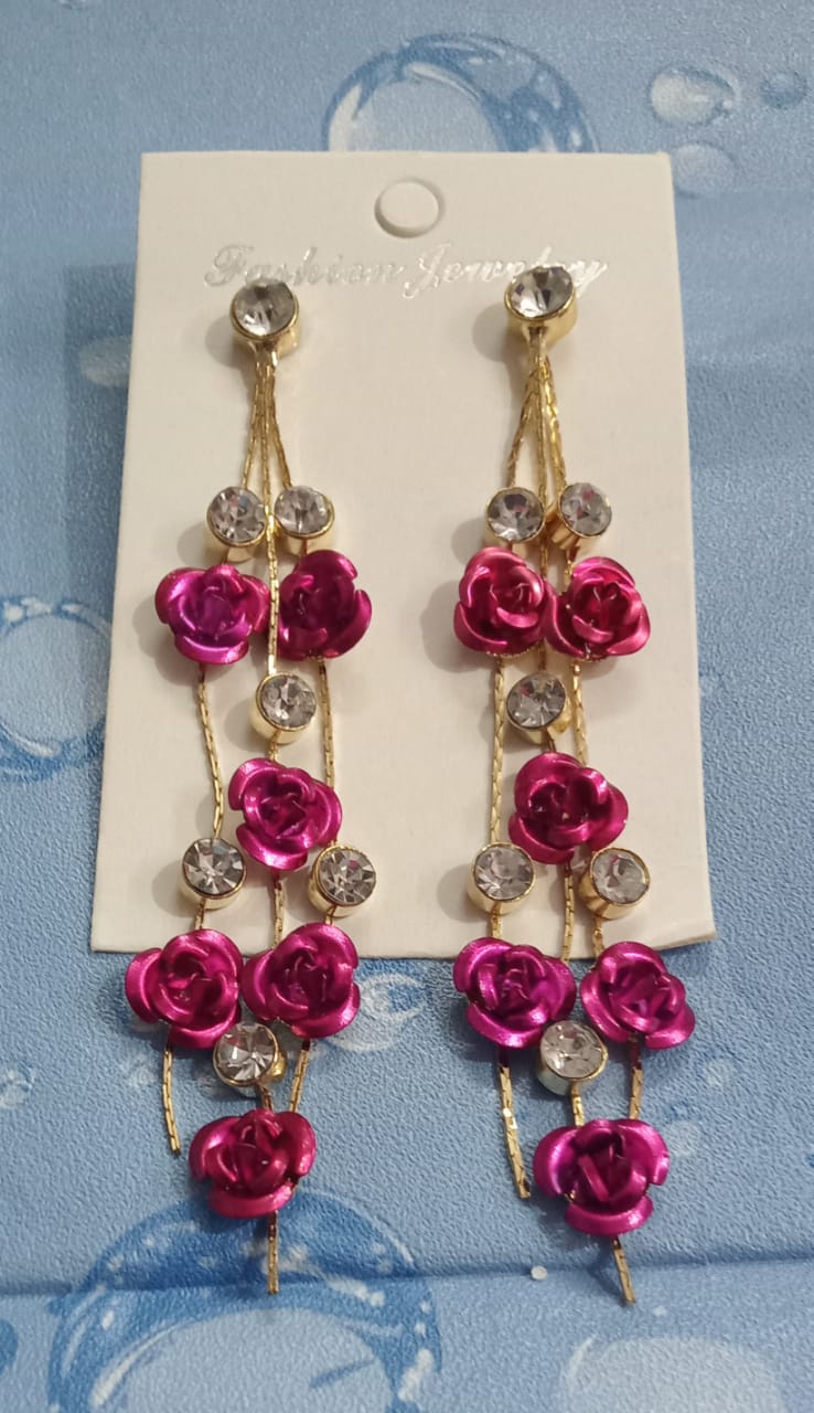 Rose Petals Danglers