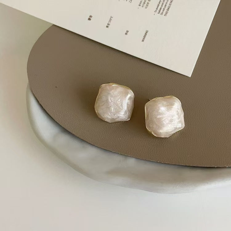 Glossed Ruby Studs