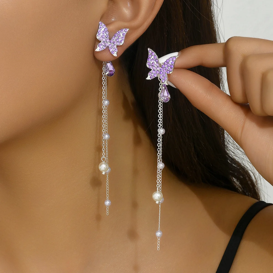 Butterfly Long Hanging Earrings