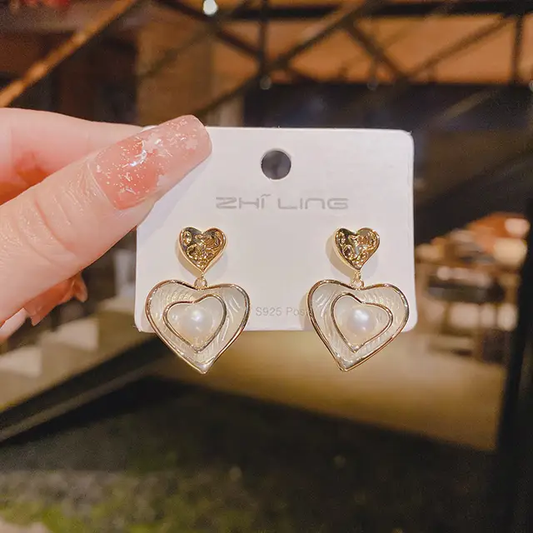 Sparkling Heart Earrings