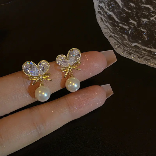 Pearl Hanging Earrings