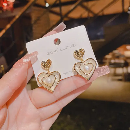 Sparkling Heart Earrings