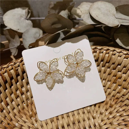 Golden Grace Flower Studs