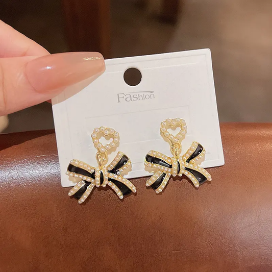 Heart Bow Earrings