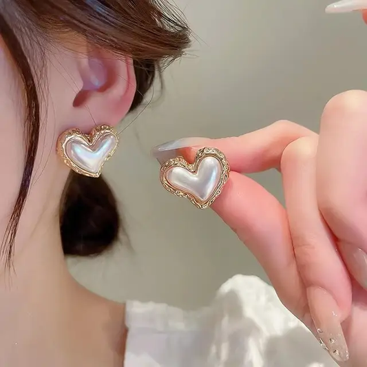 Golden Heart Studs