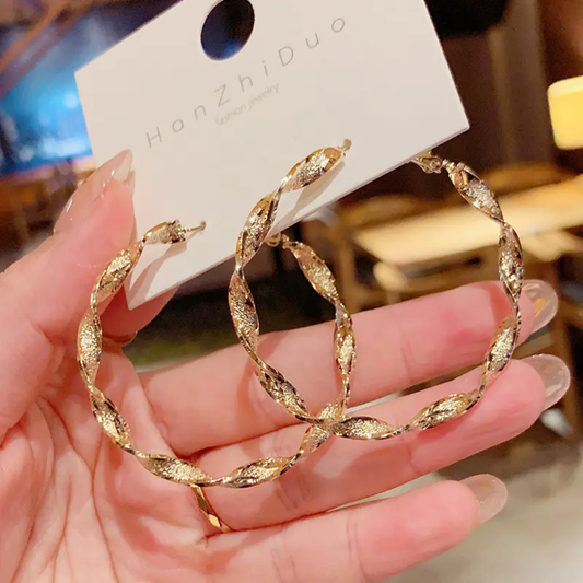 Golden Hoop Earrings