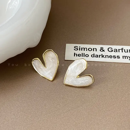 Moonlit Heart Studs