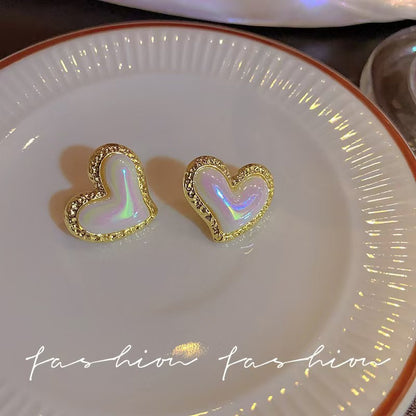 Golden Heart Studs