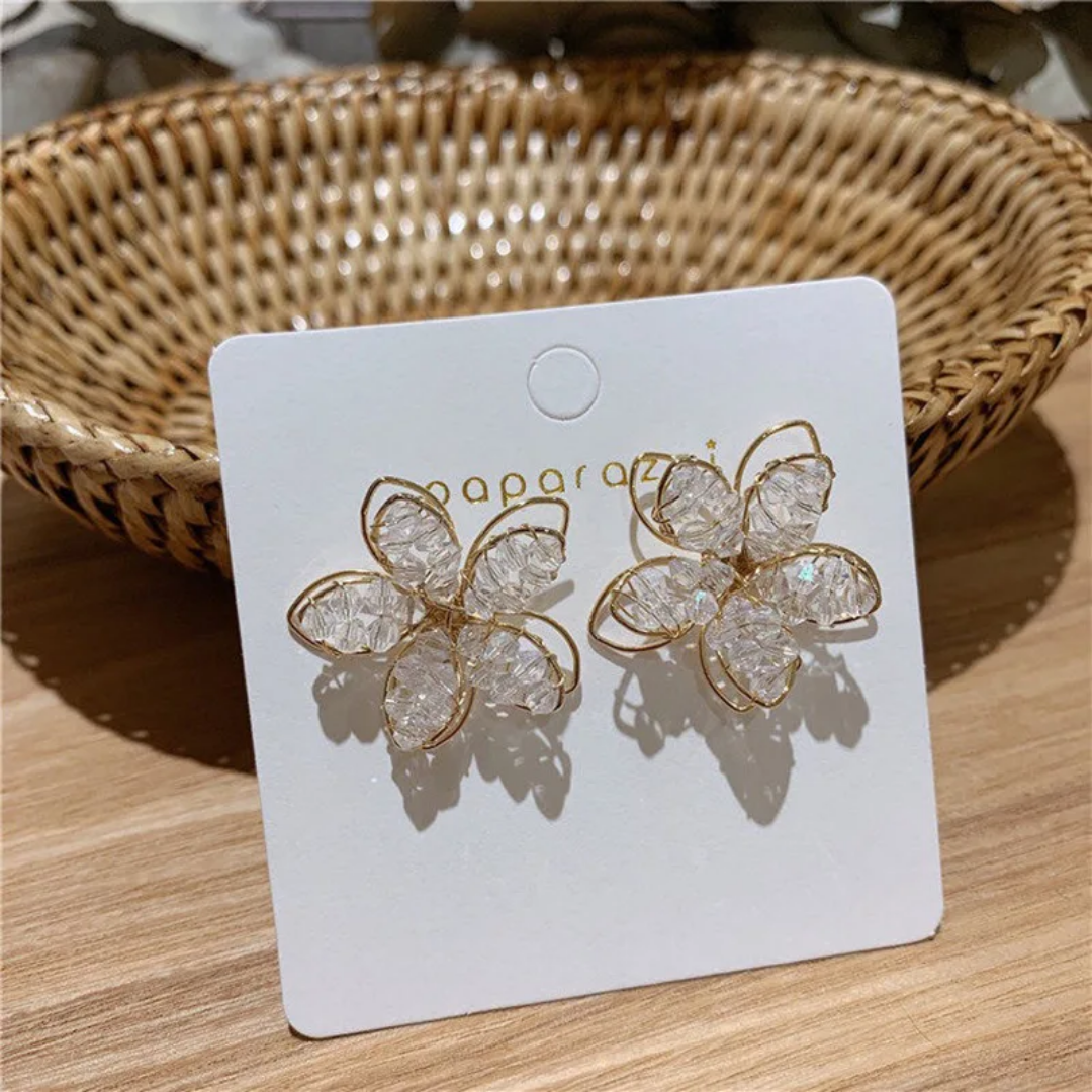 Golden Grace Flower Studs