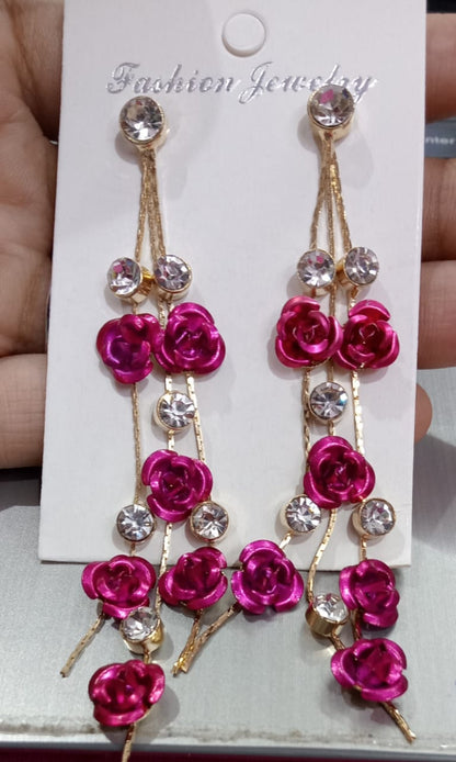 Rose Petals Danglers