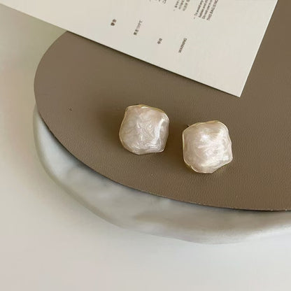 Glossed Ruby Studs